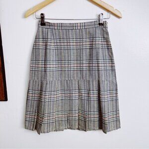 The French Connection Vintage 70s School Girl Pleated Plaid Mini Skirt